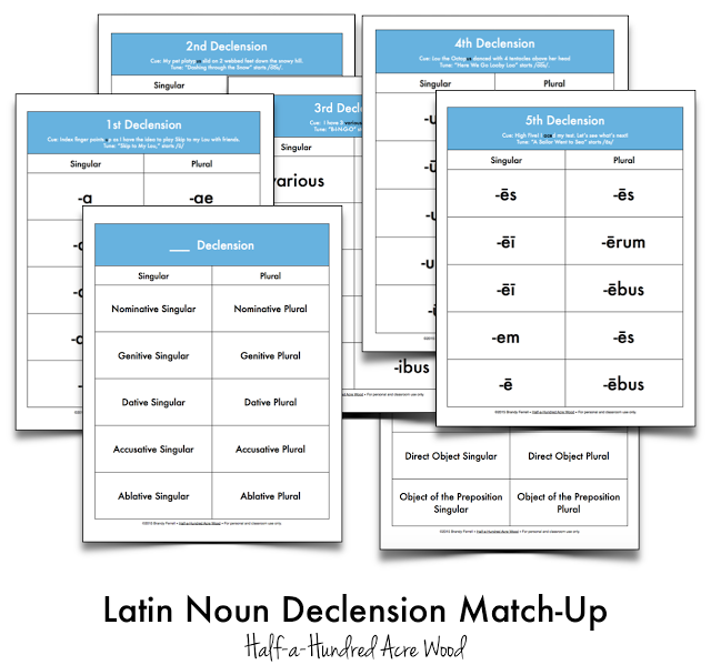 Latin Cases Chart