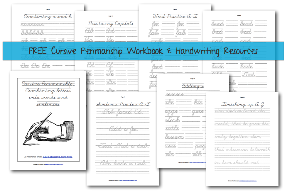free handwriting resources and workbook half a hundred acre wood