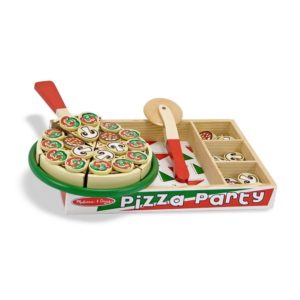 Melissa & Doug Pizza Party Wooden Play Food Set