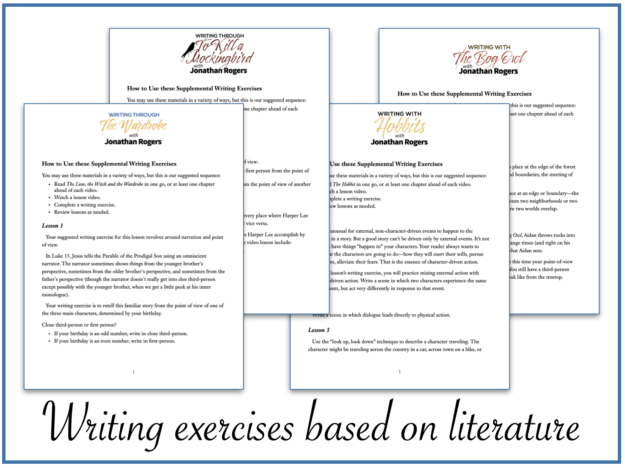 Creative writing course with exercises based on literature